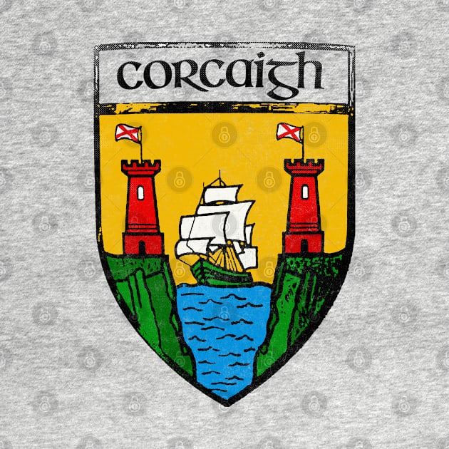 Corcaigh / Cork  / Vintage Style Crest Coat Of Arms Design by feck!